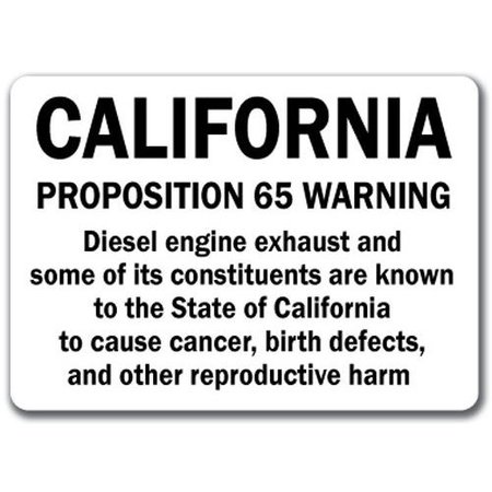 SIGNMISSION Safety Sign, 14 in Height, Plastic, Prop 65 MISC-Prop 65